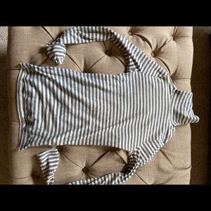 Striped turtleneck